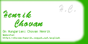 henrik chovan business card